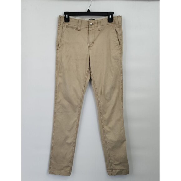 Obey Propaganda Mid-Rise Straight Khaki Pants Slim Skinny Stretch 32 Mens Tan - Picture 1 of 16